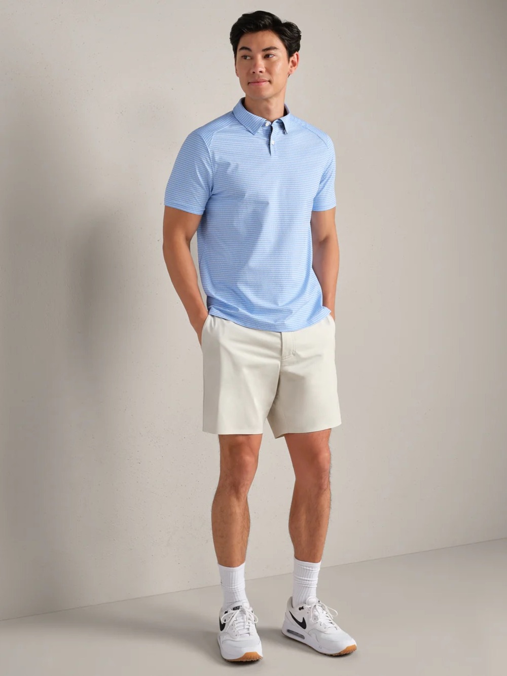 RHONE light blue Commuter Polo shirt